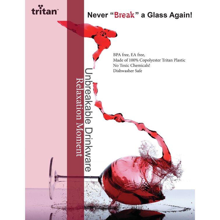Accelerated Plastics- Partners With Nature 8 - Piece 16oz. Tritan Plastic Drinking  Glass Glassware Set