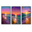 Ensemble de salon Sunset Harmony Coastal Serenity I - Coastal Beach Sand Wall Art-653467900-653467902