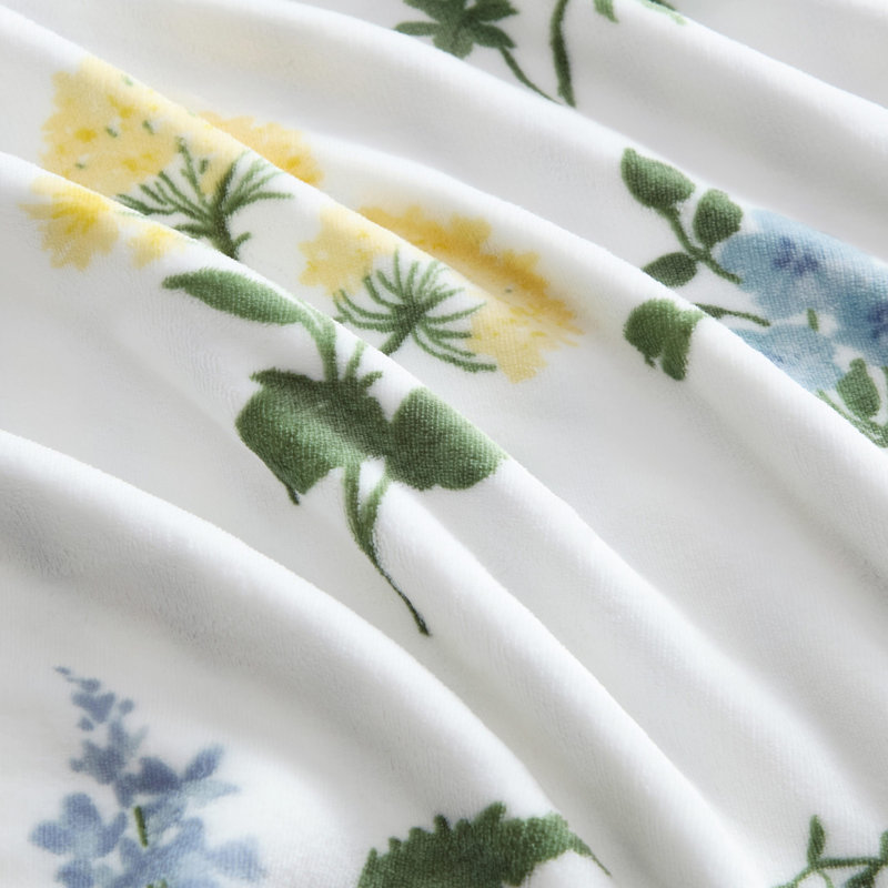 Jeté en peluche réversible Martha Stewart, Joséphine floral