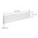 21" Wave Cultured Marble Universal Side Splash in Solid White for 22"-Deep Vanity Top