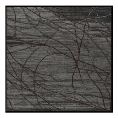 Machine Washable Abstract Black Area Rug