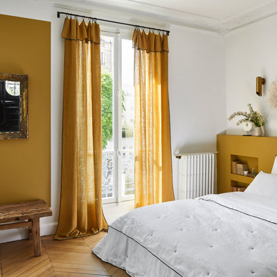 Cotton Blend Curtain Single Panel