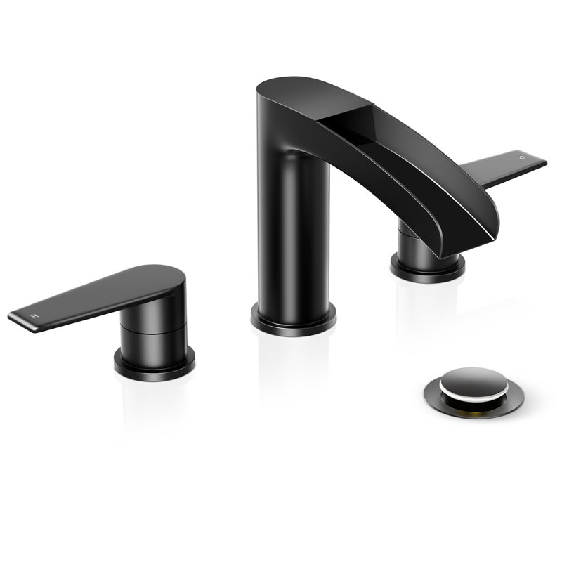 Robinet de salle de bain à large entraxe avec bonde