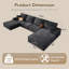 Canapé modulaire Boneless de 4 pièces avec canapé-lit Boneless-607197242-607197243