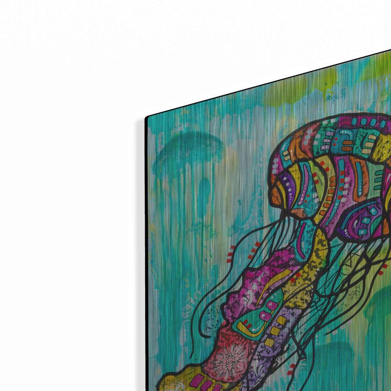 «Jellyfish» par Dean Russo, art mural en métal, H 16 po x l 12 po