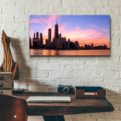 " Chicago - Burning Amber Sunset " by Epic Portfolio