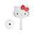 Hello Kitty LED Handheld Makeup Mirror With Magnetic Ball Standing Base, Velvety Soft Touch Finish,