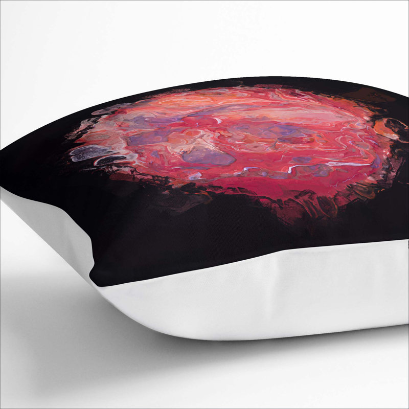 Abstract Square Cushion, 40cm H x 40cm W x 15cm D, White