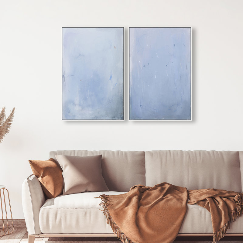Calm Waters Set by Oliver Gal, 31"H x 46"W, White Floater Frame