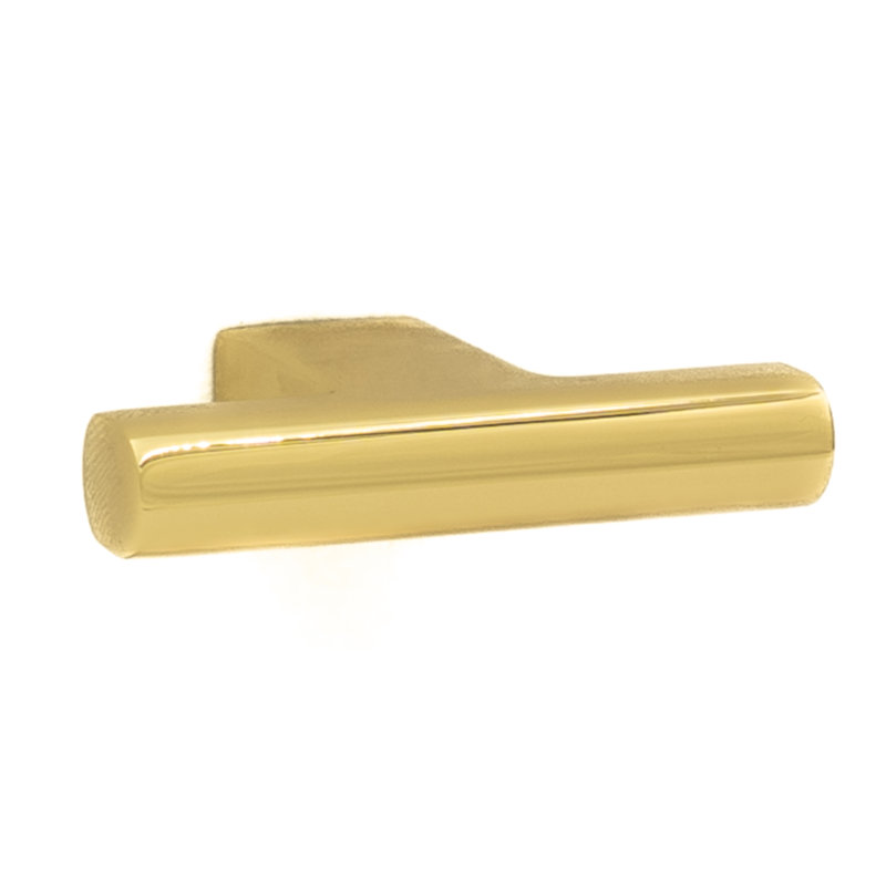 Vail 2" Length Polished Gold Bar Cabinet T-Knob, Polished Gold