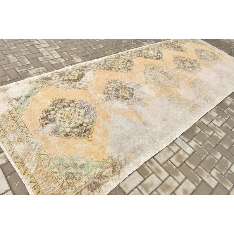 Long tapis de couloir turc exquis idéal pour rehausser l'apparence de votre couloir ou de votre salon avec son design classique