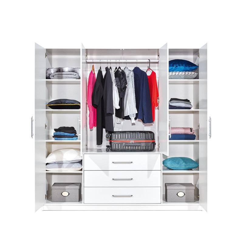 Biser Manufactured Wood Wardrobe, Grey
