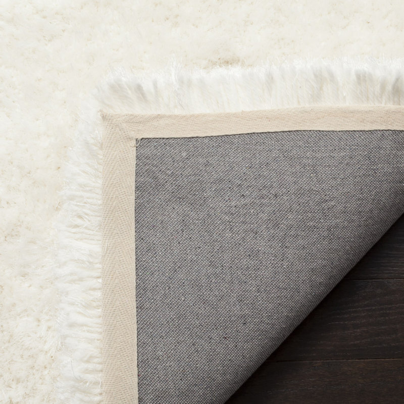 Handmade Tufted Ivory Area Rug, Rectangle 61 x 91cm