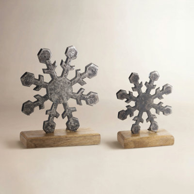 Harajan 6-Piece Metal Snowflake Accent Set