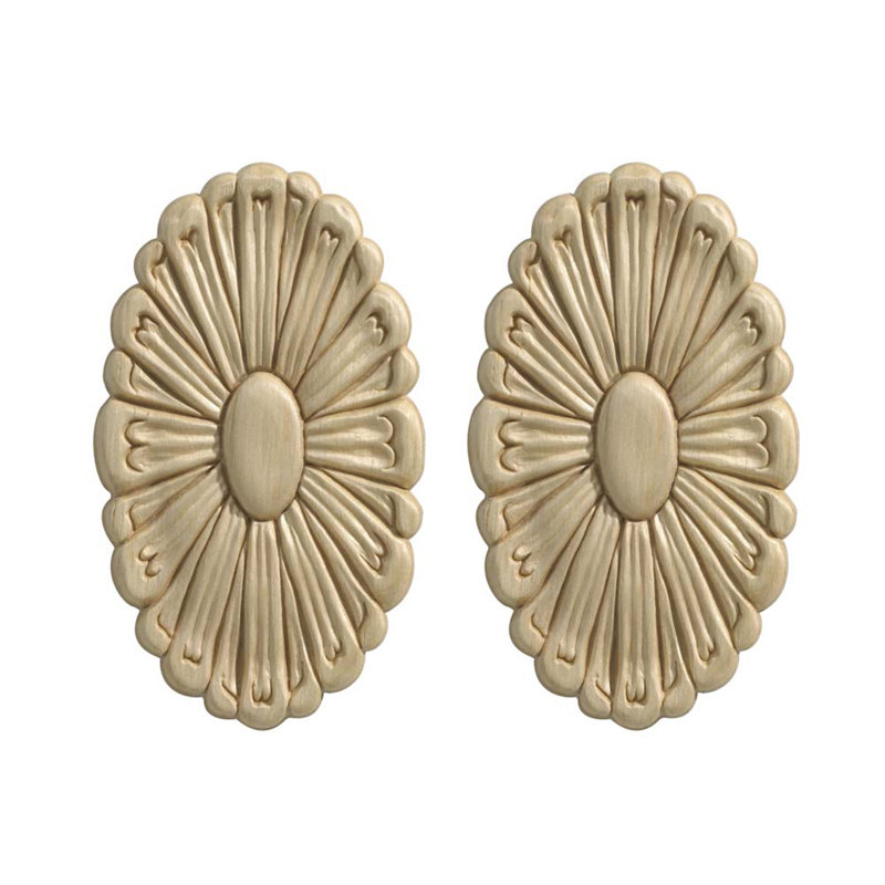 Small Birch Wood Rosette Onlay Scroll Set