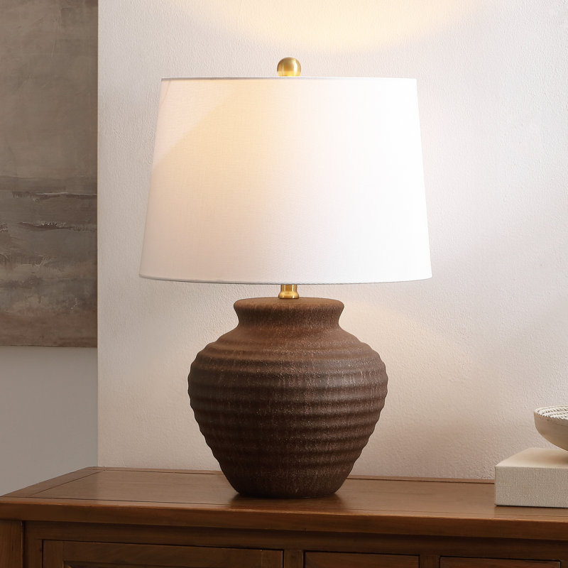 Adstock Ceramic Table Lamp, Dark Brown