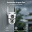 Outdoor Security Camera, Dual Lens 2MP+2MP Wi-Fi 6 Pan-Tilt, IP65 Weatherproof, 20m IR Night Vision & 2-Way Audio
