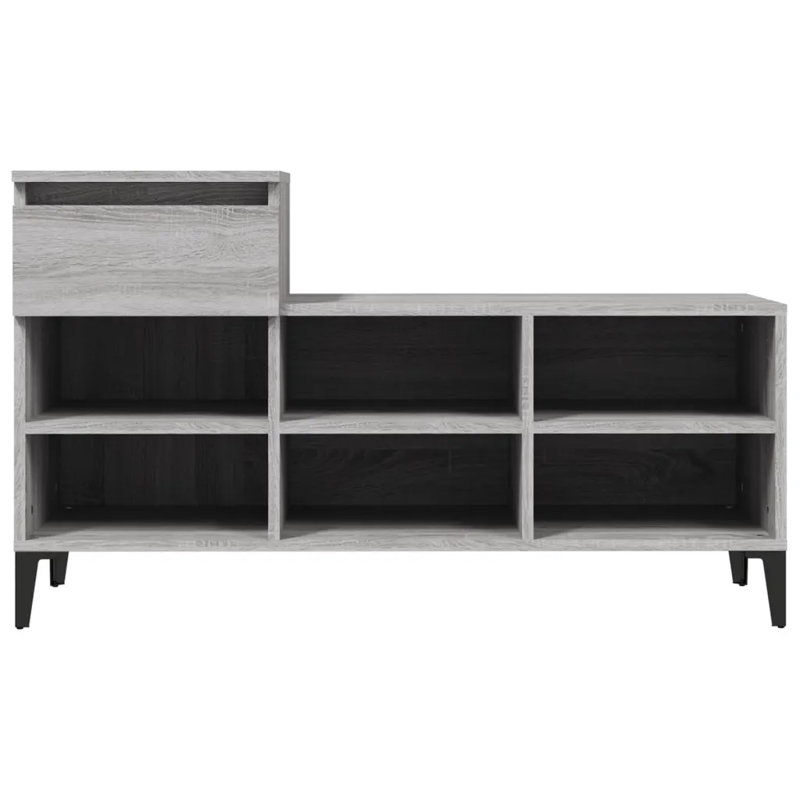 6 Pair Shoe Storage Cabinet, Grey Sonoma