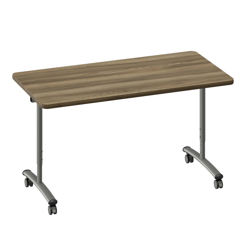 Table à plateau rabattable à haute pression de qualité supérieure, H 38 po x L 60 po x l 30 po, Noyer blanc colonial