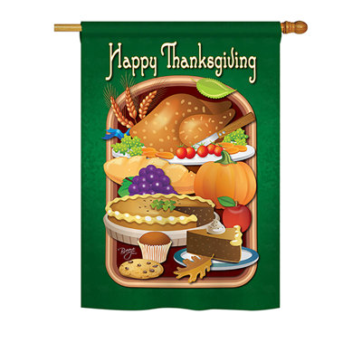 Arisdages Double Sided Polyester Thanksgiving