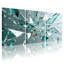 Ensemble de 3 tableaux abstraits en verre brisé et cristal, sur toile tendue.-1944879955