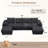 142"W Cloud Modular Sectional Sofa, 6-Piece U Shaped Corner Couch with Hidden Storage and 2 Ottomans, Modern Minimalist Corduroy Upholstered Boneless Sofa for Living Room, Extra Deep Seat, Easy Assembly Required-232439637