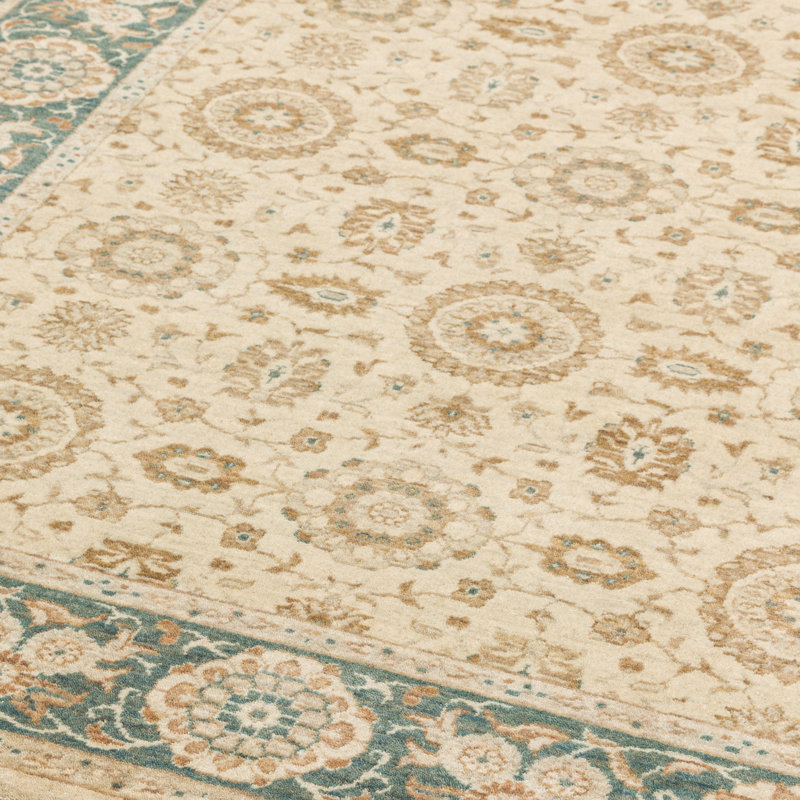 Baghmare Wool Beige Rug, Rectangle 130 x 190cm