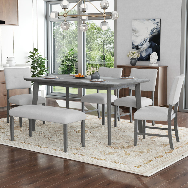 6 - Person Dining Set, Gray