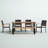 Roger 6 - Person Acacia Wicker Patio Dining Set with Rectangular Table