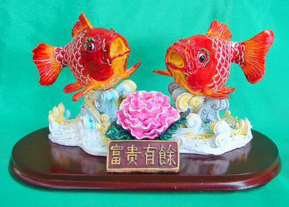 Figurine double poissons