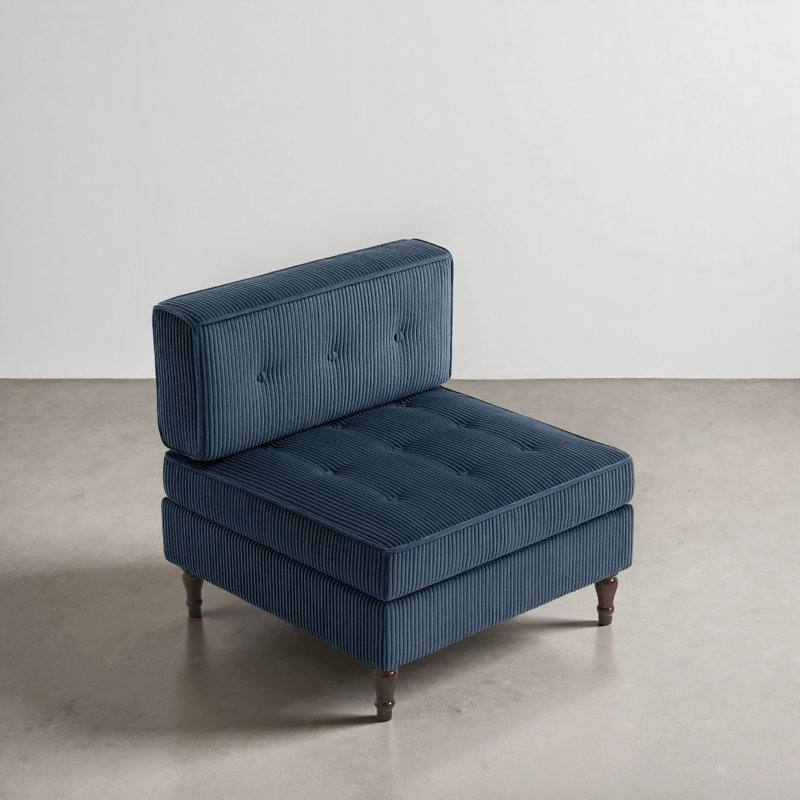 Upholstered Accent Chair, Navy