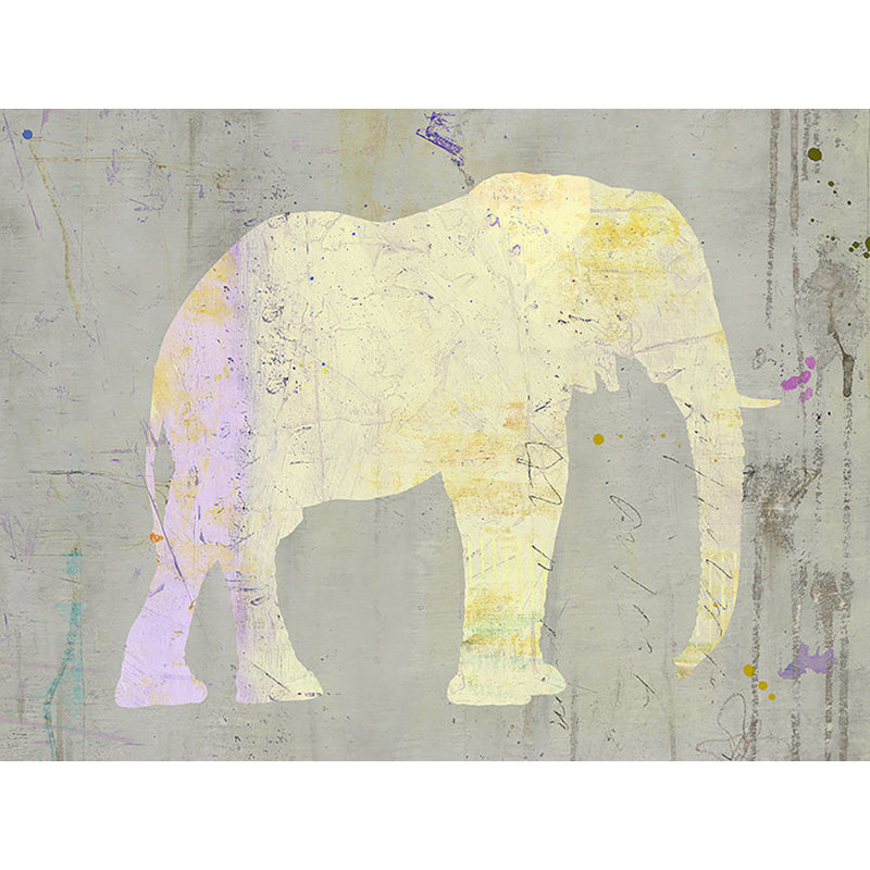 Elephantastic Print by Emma Brooks, Glass Coat, 24" H x 32" W x 1.5" D