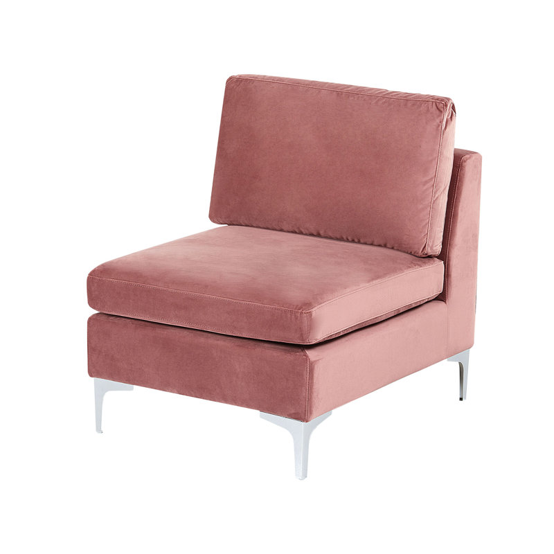 Millings Velvet Slipper Chair, Pink