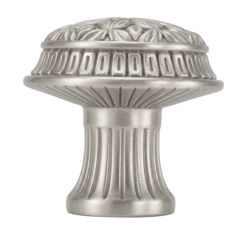 HAMPTON KNOB; CLEAR CRYSTAL, SATIN NICKEL