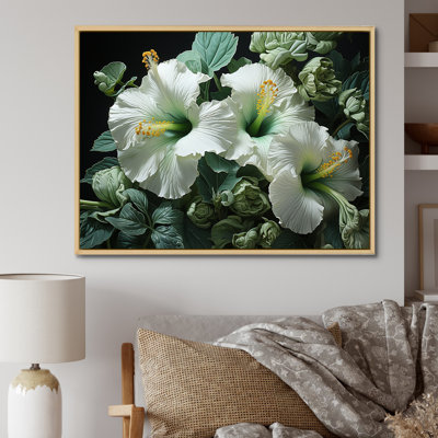 «Green Hibiscus Realistic Splendor», reproduction sur toile