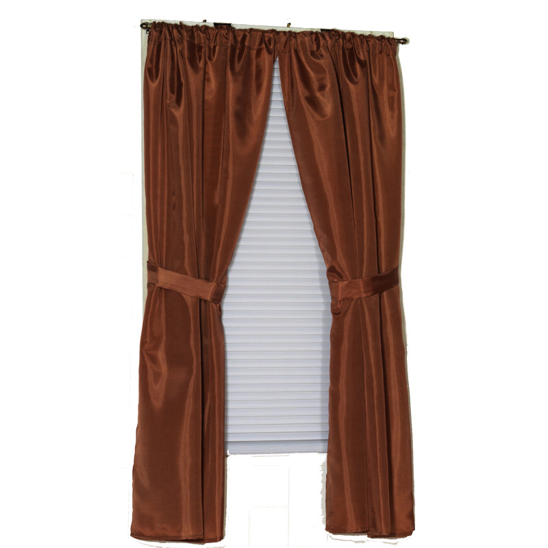 Paire de rideaux semi-transparents avec passe-tringle Bottineau, Épice