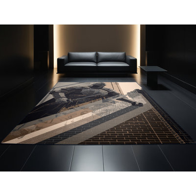 Tapis de brique doux et moelleux de couleur industrielle en brique Castle