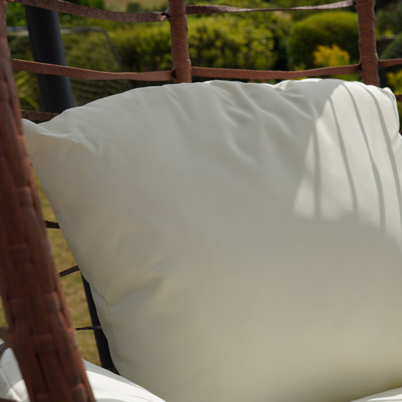 Appleford Hanging Swing Single Egg Pod Chair, Cream