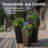 Polyrattan Square Tall Wicker Planters - Set of 3 - Brown