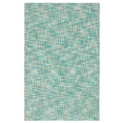 Tweedy Tufted Wool Light green/Brown/White Area Rug