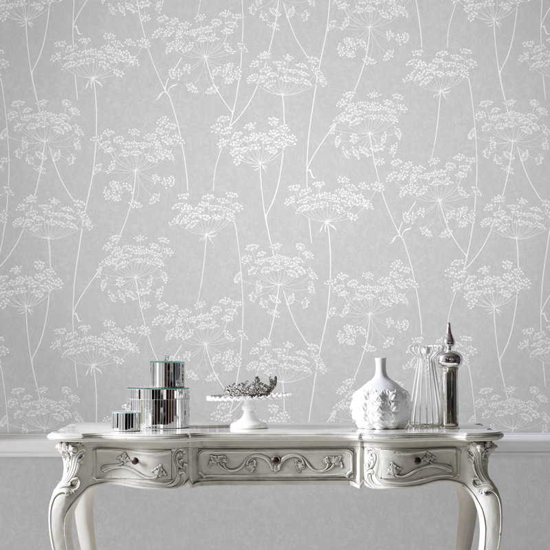 Innocence Superfresco Easy Aura Floral Wallpaper, Grey