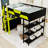 Full Size Loft Bed with Side-Mounted Desk, LED Lighting and Storage Shelves-816264574