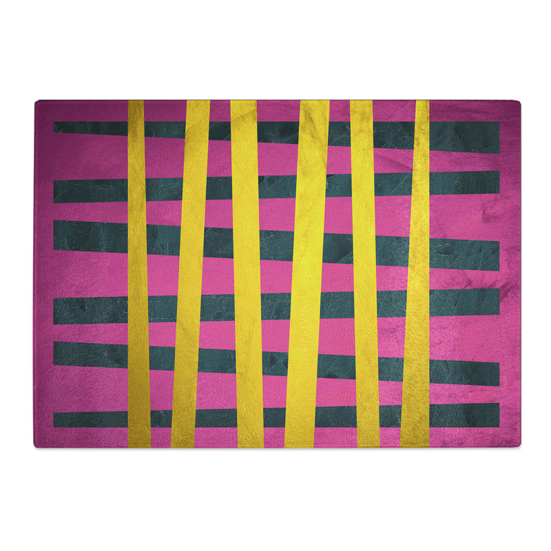 Abstract Lines Chopping Board, 0.4cm H x 20cm W x 28.5cm L