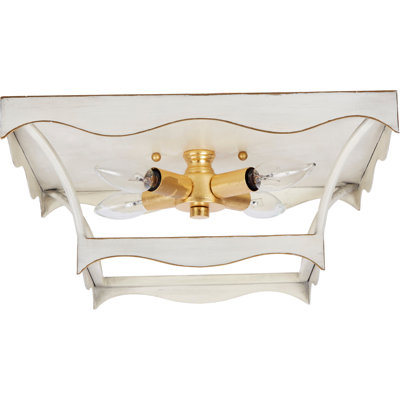 Miriam Cream and Gold Flush Mount