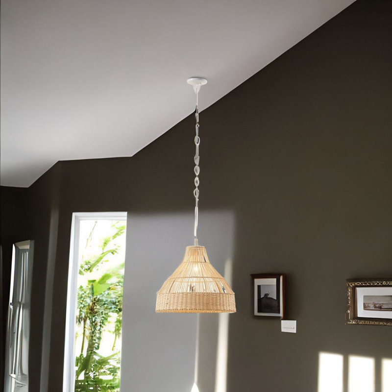 Lustre rétro en bambou