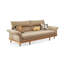 Canapé-lit causeuse 100% polyester beige