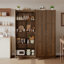 Armoire de rangement de 71 po de hauteur, garde-robe grande capacité, unité de rangement en bois-1559745642