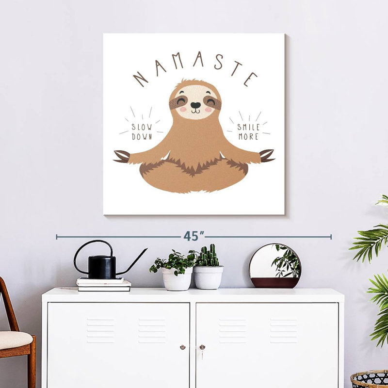 Sloth Namaste, 30" H x 30" W