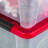20.5 Qt./5.12 Gal. Latching Clear Storage Tote Red Tint Lid
