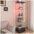 Modern Glass Display Cabinet with Drawer and LED lights for Living Room and Bedroom-370933076